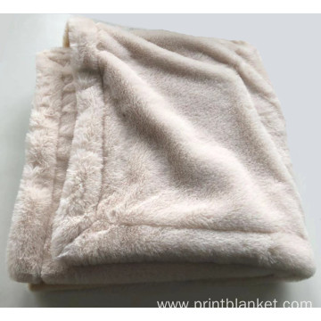wholesale luxury double layer faux rabbit fur blanket